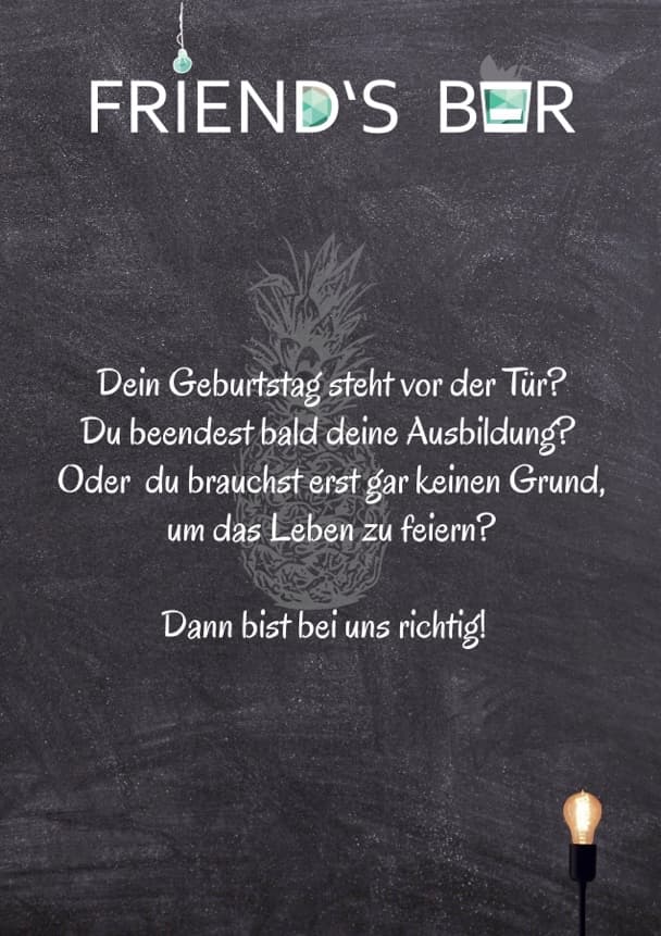 Getränkekarte Seite 1